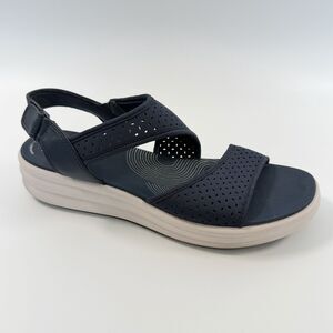 Clarks Cloudsteppers Drift Fern Women's Sandals Adjustable Strap Blue Size 11